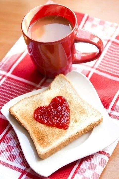 情侣爱心早餐图片 情侣早安图片