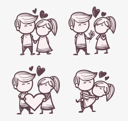 情侣矢量图 女生矢量图