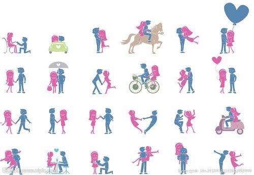 情侣矢量图 女生矢量图