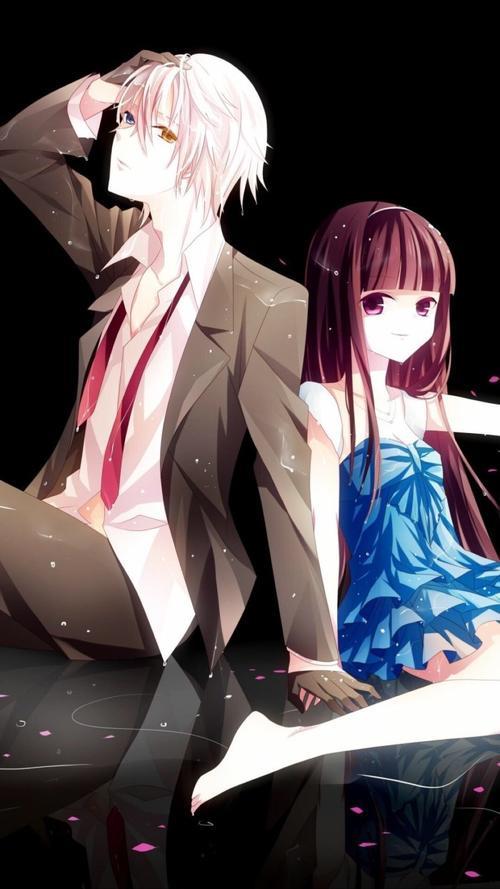 动漫情侣cp图片分开2张 情侣图片两张分开