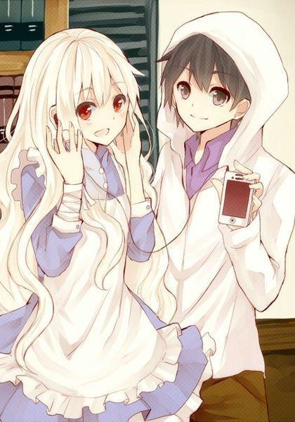 动漫情侣cp图片分开2张 情侣图片两张分开