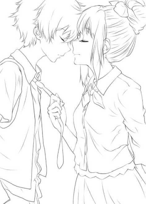 情侣图画简单又好看 画一对情侣的图片简单