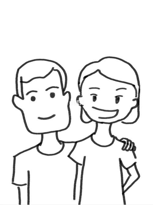 情侣图画简单又好看 画一对情侣的图片简单