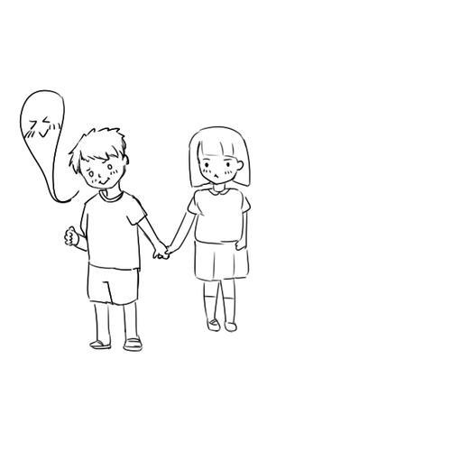 情侣简笔画图片大全 好看的情侣简笔画