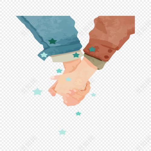 情侣牵手卡通图片 手牵手图片情侣动漫