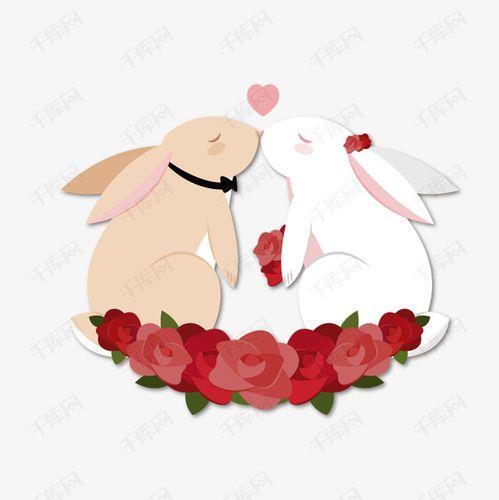 两只情侣兔子图片 两只兔子的爱情图片