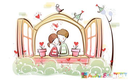 浪漫卡通情侣图片 卡通情侣图片