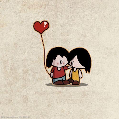 情侣卡通图案一对 情侣头像一对可爱卡通
