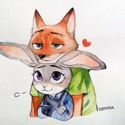 朱迪和尼克情侣图片 朱迪尼克情侣头像两张
