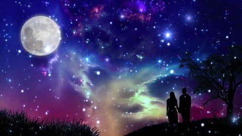 情侣星空图片 情侣看星空的图片
