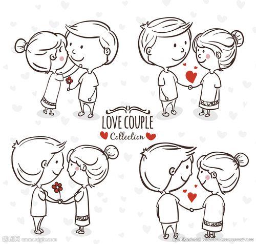 简单情侣图画 情侣简笔画图片