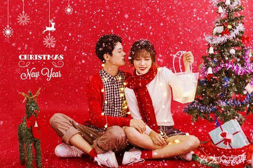 圣诞节图片情侣 情侣圣诞快乐图片