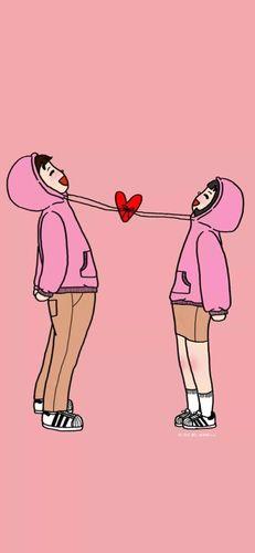 情侣图案一左一右 男女一左一右情侣图片