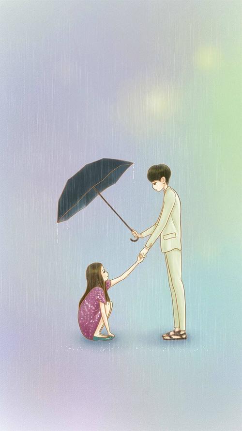 手绘情侣图片唯美 情侣手绘图片