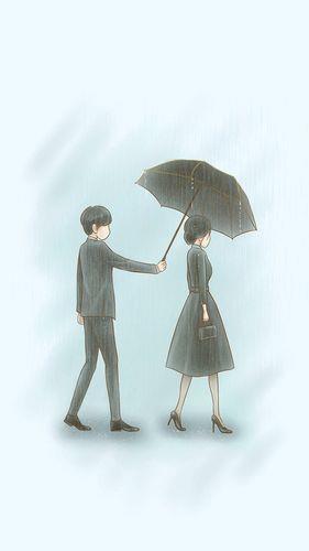 手绘情侣图片唯美 情侣手绘图片