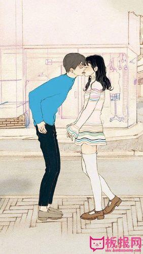 手绘情侣图片唯美 情侣手绘图片