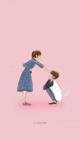 手绘情侣图片唯美 情侣手绘图片