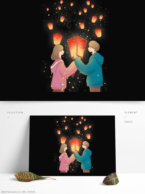 手绘情侣图片唯美 情侣手绘图片