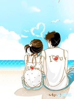 情侣背影图片动漫 情侣坐在一起的背影图片动漫的