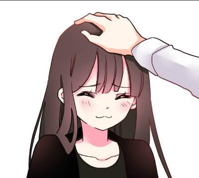 情侣摸头图片 摸摸头的表情包图片情侣