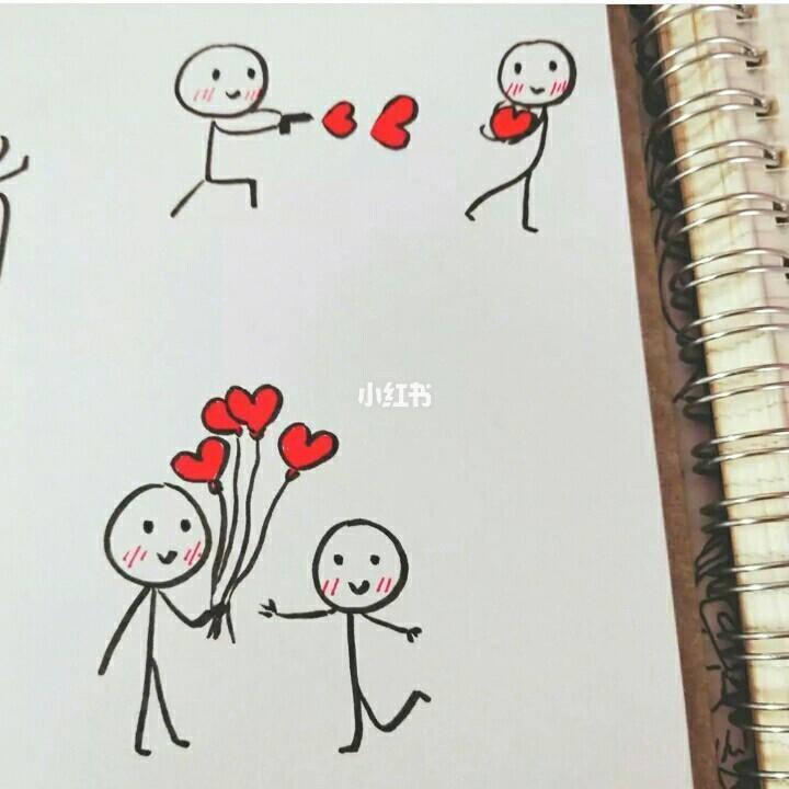 情侣小人图片 小人头像情侣