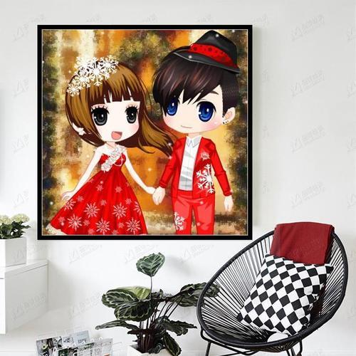 情侣画图片 画一对情侣的图片简单