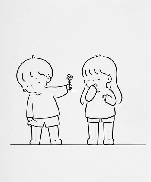 情侣简笔画图片 情侣画图片简笔画