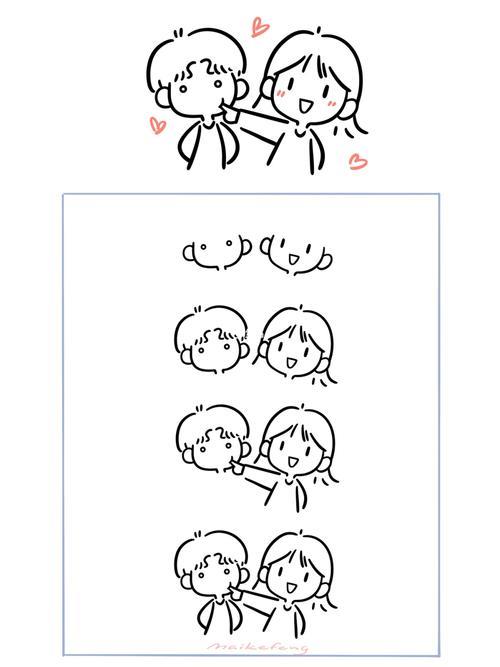 情侣简笔画图片 情侣画图片简笔画