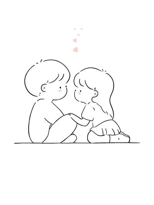 情侣简笔画图片 情侣画图片简笔画