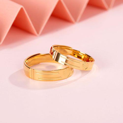 情侣黄金戒指图片大全 黄金情侣对戒图片大全