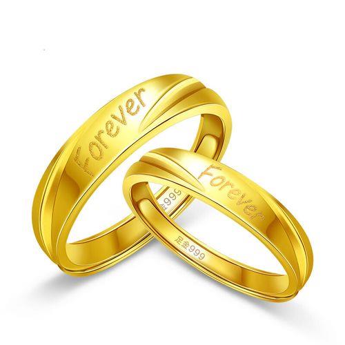 情侣黄金戒指图片大全 黄金情侣对戒图片大全