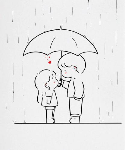 情侣绘画图片 画情侣图片大全简单又好看