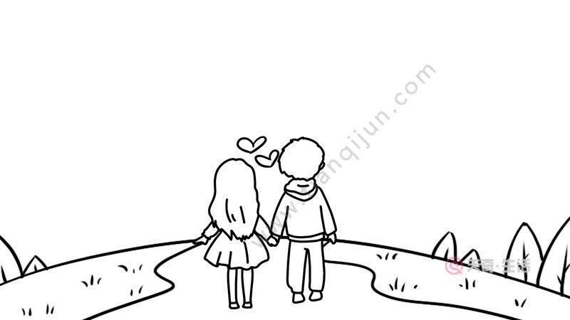 情侣绘画图片 画情侣图片大全简单又好看