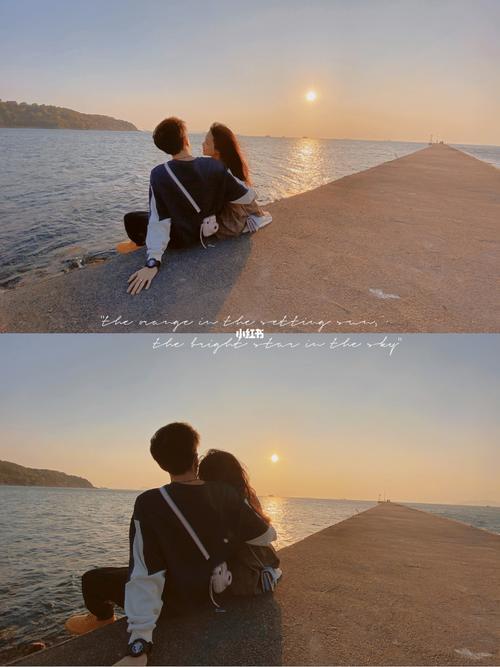 情侣海边图片 一对情侣在海边的图片