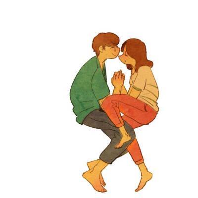 情侣插画图片 情侣绘画图片