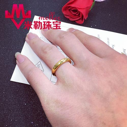 黄金情侣戒指图片 黄金情侣对戒图片