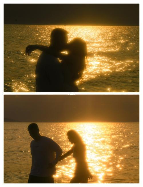 夕阳情侣图片 夕阳恋人图片