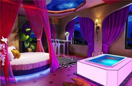 酒店情侣房布置图片 情侣酒店装修效果图