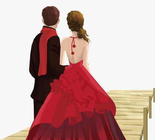 手绘情侣图片 手绘男女情侣图片简单