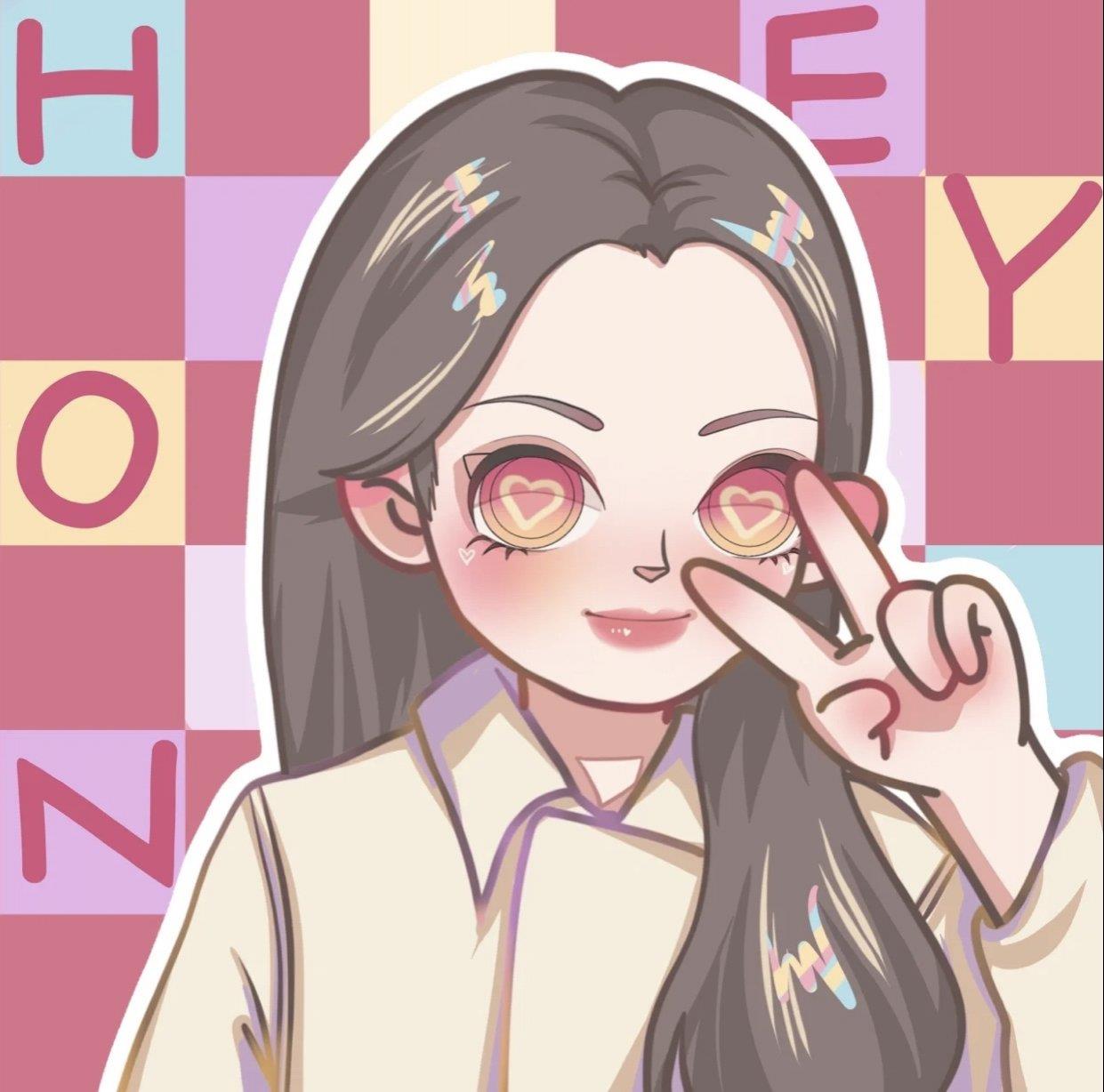 手绘动漫女生头像微信图片 手绘女生头像可爱卡通头像