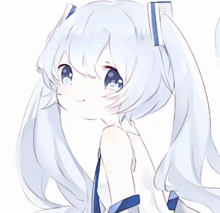 蓝色系列卡通头像女生图片 蓝色系女生头像动漫图片