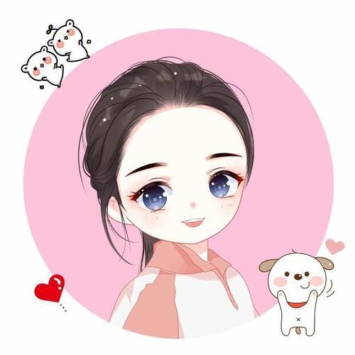 美女头像卡通 卡通美女头像背景图片