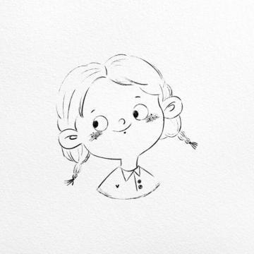 女生头像简笔画 女生头像简笔画图片帅气