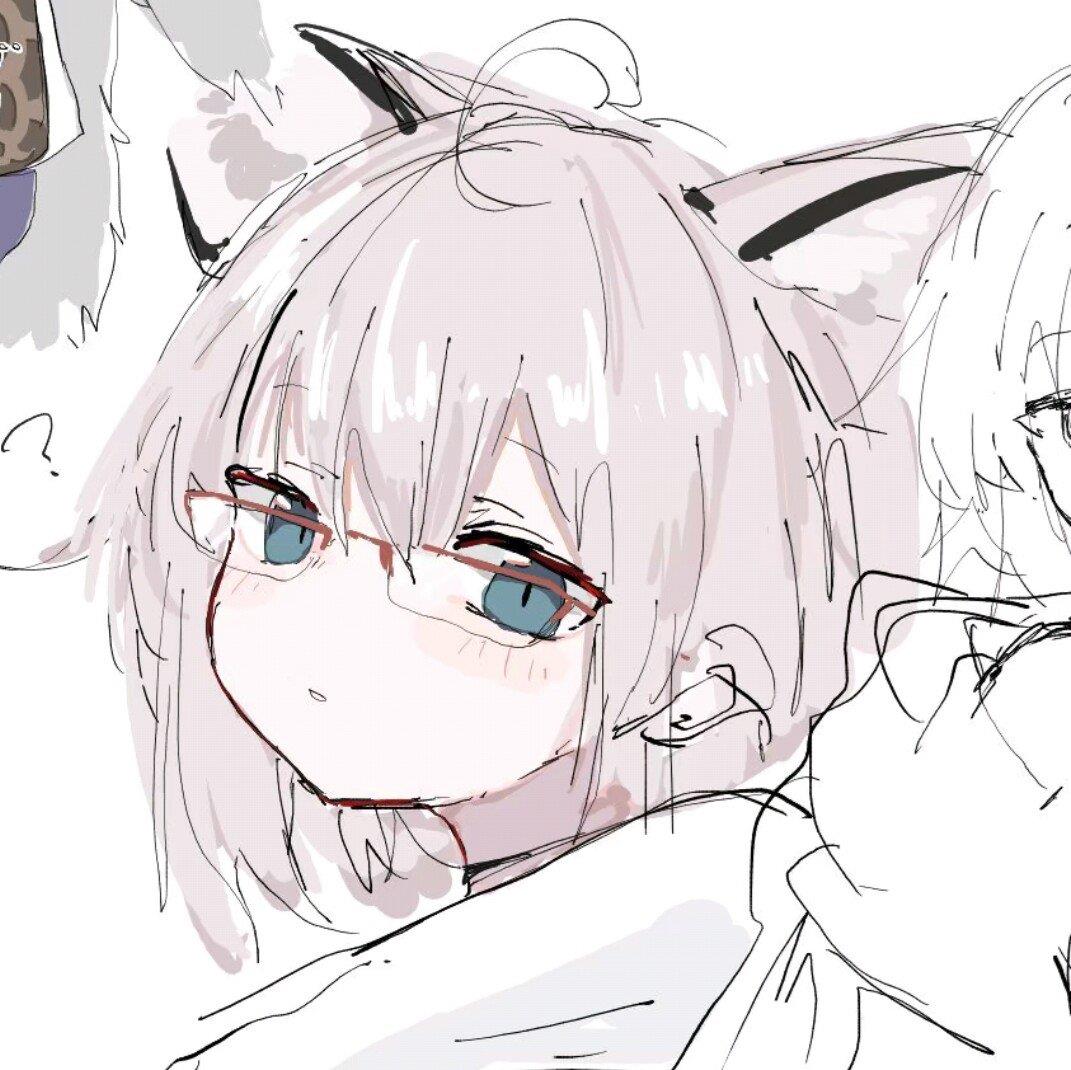 猫耳女生动漫头像 猫耳女生简笔画头像大全