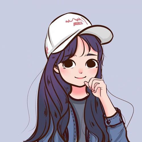 卡通女孩头像 扎马尾的卡通女孩头像图片