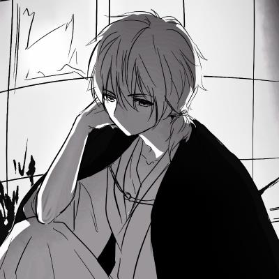 动漫男头像黑白 日漫头像男动漫黑白