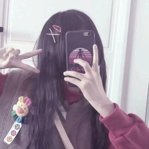 遮脸女生头像 高清头像女生遮脸