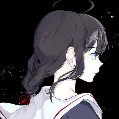 冰冷眼神侧脸动漫头像女 侧颜动漫女生头像冷酷