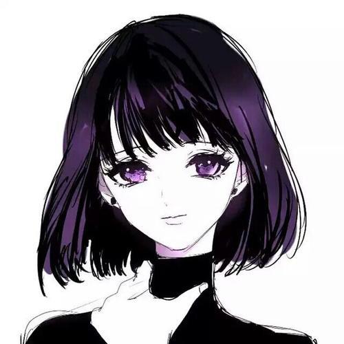 短发卡通头像女 卡通短发女孩头像