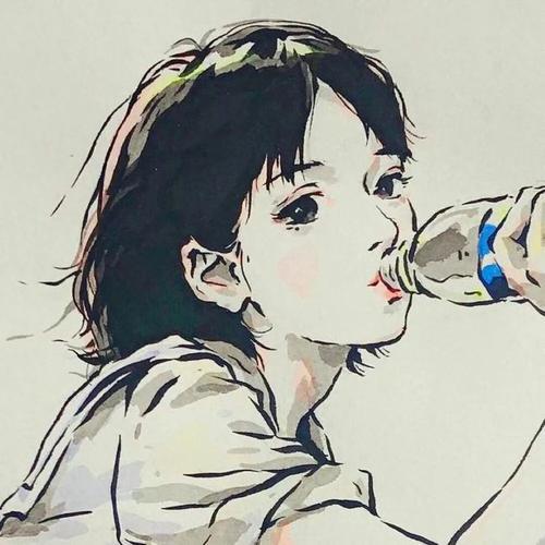 短发卡通头像女 卡通短发女孩头像